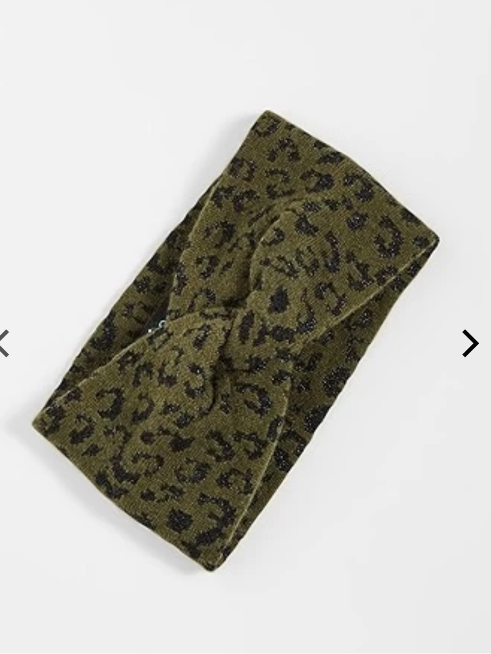 Jocelyn cashmere blend metallic jacquard knot headband NEW!